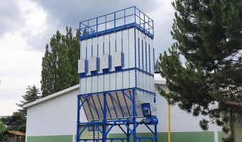 Отсос древесных опилок с фильтром автоматической регенерации